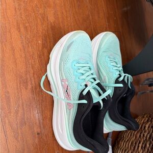 Hoka Women's Mint and Pink Athletic Shoes